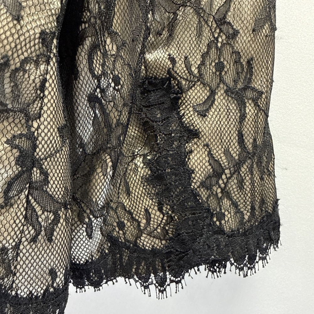 Adrianna Papell Evening Essentials Lace Jacket Size 12 Whimsical Whimsigoth 3/4 - Picture 9 of 11